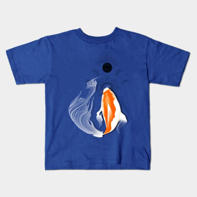 Koi fish 5 Kids T-Shirt by Miruna Mares